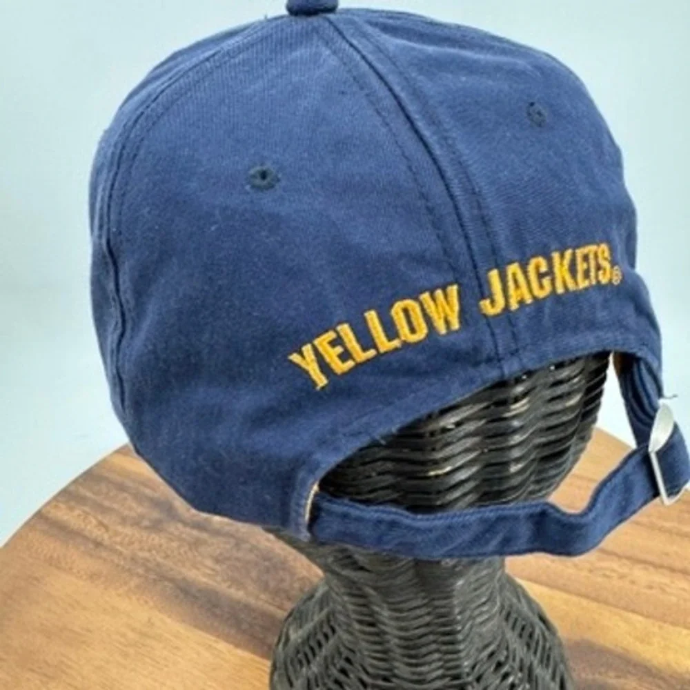 Georgia Tech Yellow Jackets Hat Cap Men OSFM Navy Blue Embroidered Dad‎ Hat